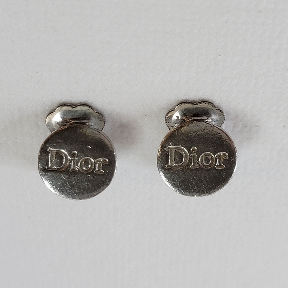 CHRISTIAN DIOR Silver Clip Earrings - Picture 3 of 5